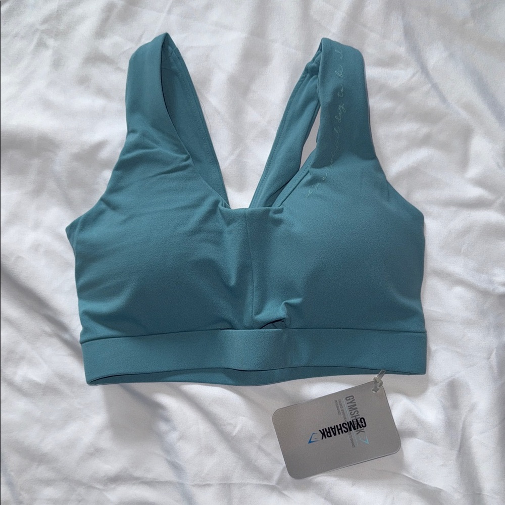 NWT Gymshark Deep Sage Green Whitney Sports Bra Size S